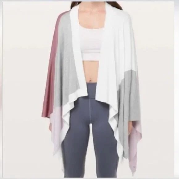 LULULEMON Hatha Wrap Quicksand, Misty Pink, Silver Fox, and Alpine White - Picture 2 of 9